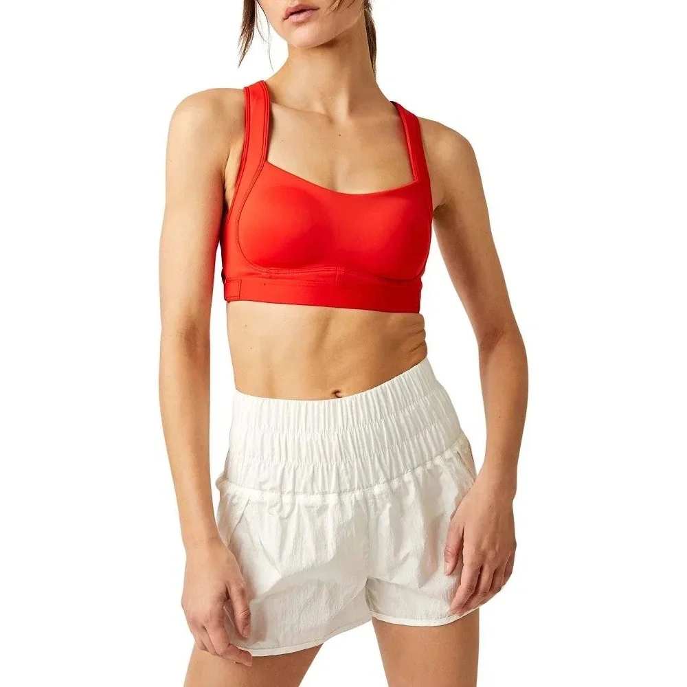 NEW Free People FP Movement Make A Move Sports Bra Tango Red Medium Impact M